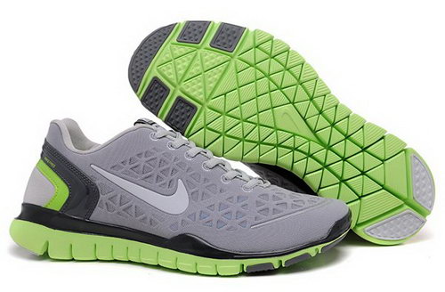 2012 Nike Free Run Tr Fit Men Shoes Grey Green Outlet